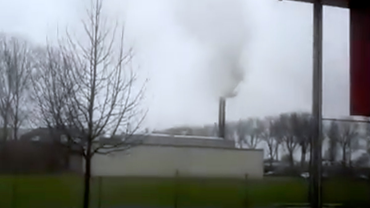 Grote stinkende wolken uit Biomassa centrale Zaandam