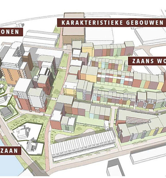 KAN project kaart met gebouw van 13 etages in Zaanstad