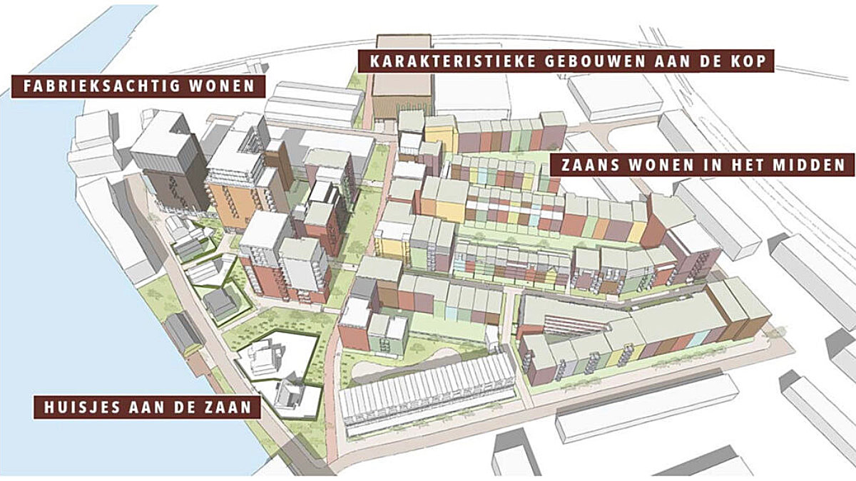 KAN project kaart met gebouw van 13 etages in Zaanstad